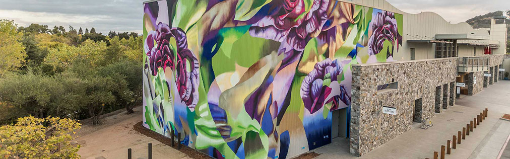 Rail Arts District (RAD), open-air gallery showcases vibrant murals and sculptures