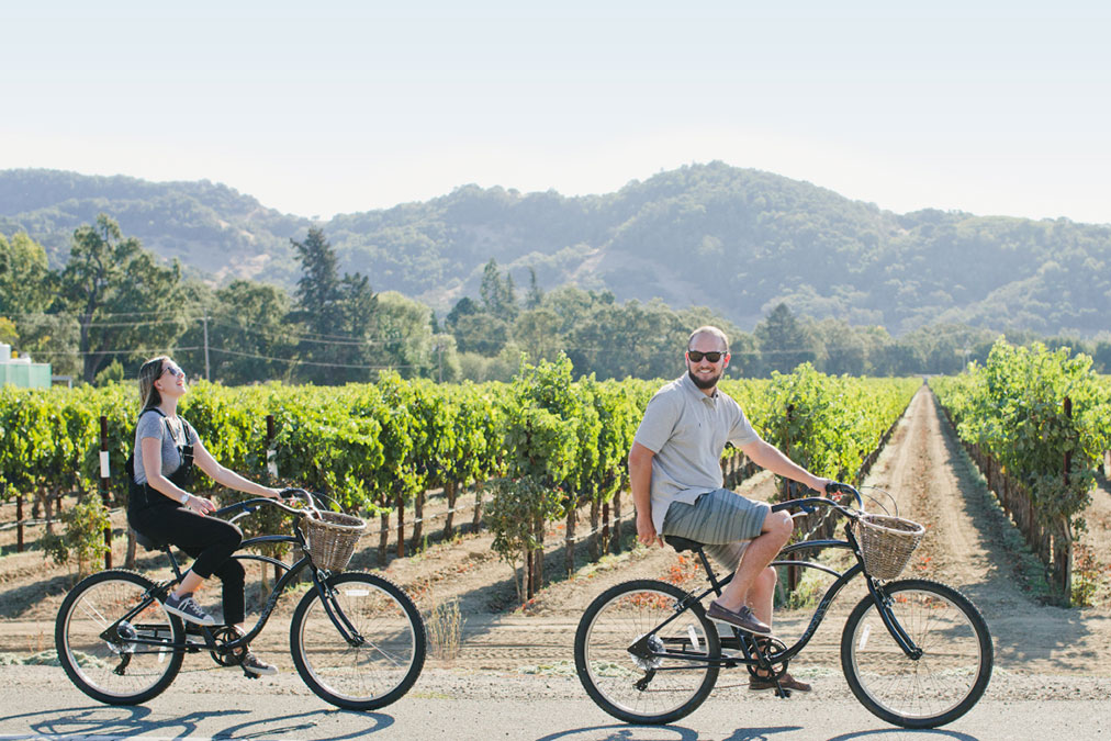 biking along the Napa Valley Vine Trail