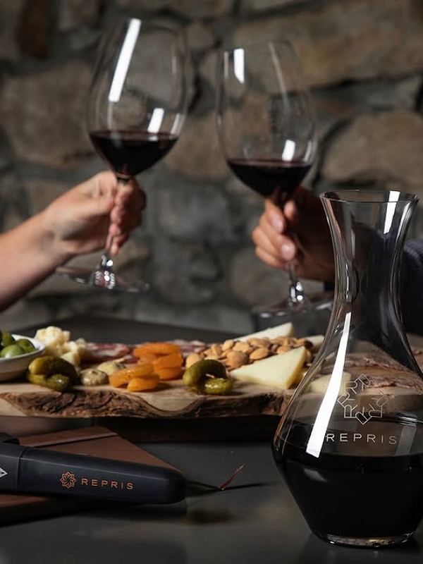 couple raising a toast