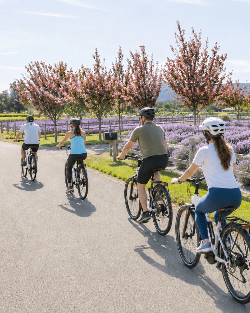 Napa Valley Bike Tours lavender and olive oil e-bike tour