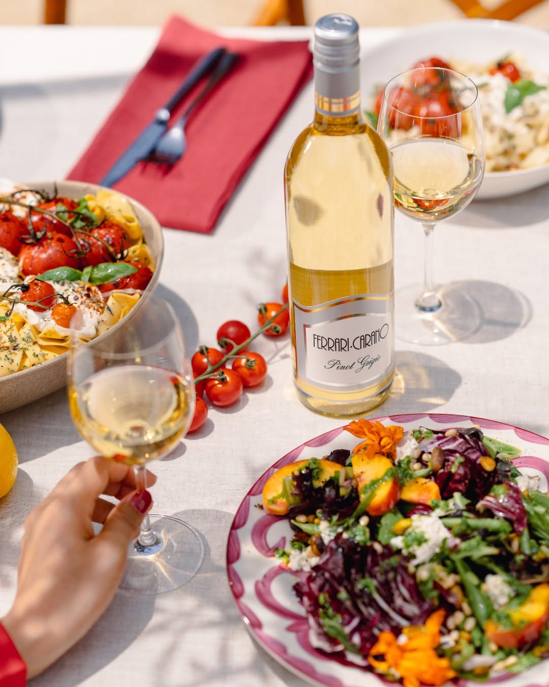 food and wine tasting experience at Ferrari-Carano Vineyards and Winery
